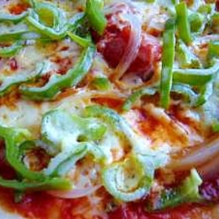 ◆ 玉ねぎ＆ピーマンの野菜ピザ ◆